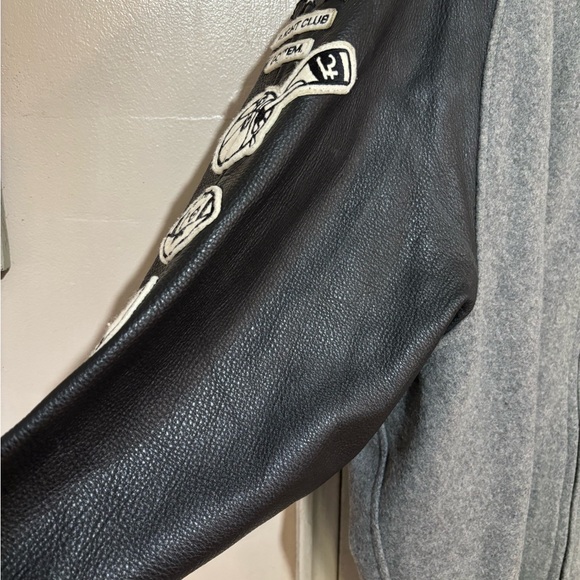 Mitchell & Ness FLIGHT CLUB WOOL AND LEATHER BOMBER JACKET. - Picture 10 of 16